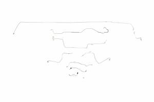 Classic Tube - 1968-69 Ford Mustang Power Drum - Complete Brake Line Kit (OE)