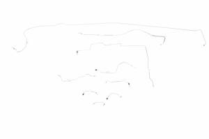 Classic Tube - 1968-69 Ford Mustang Power Disc - Complete Brake Line Kit (OE)