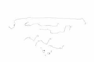 Classic Tube - 1968-69 Ford Mustang Manual Drum - Complete Brake Line Kit (OE)