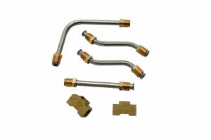 Classic Tube - 1969-71 MOPAR V8 with Six Pack Upper Carburetor Fuel Line Set