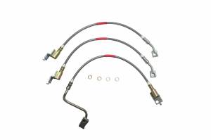 Power Stop 07-17 Jeep Wrangler Front & Rear SS Braided Brake Hose Kit (Stock Ride Height) main image 1