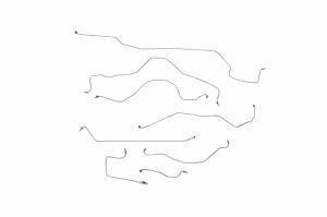 Classic Tube - 1964 1965 1966 Sunbeam Tiger Left Hand Drive - with Servo Brake System Complete Brake Line Kit (8 pc) Made of Stainless Steel Tubing