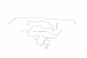 Classic Tube - 1970 1971 Ford Torino & Ranchero & Mercury Cyclone Standard Drum - with 9 inch Rear Axle Complete Brake Line Kit Made of Stainless Steel Tubing