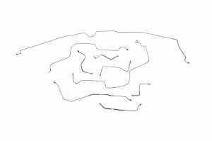 Classic Tube - 1970 1971 Ford Torino & Ranchero & Mercury Cyclone Power Disc - with 9 inch Rear Axle Complete Brake Line Kit Made in Original Equipment Material