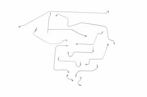 Classic Tube - 1972 1973 1974 1975 1976 Triumph TR6 (Late 1972 - After Chassis # CC81078) Complete Brake Line Kit (12 Pc.) Inlet Lines Included. Transfer Tubes not Included (they are sold separately) Made in Stainless Steel Tubing