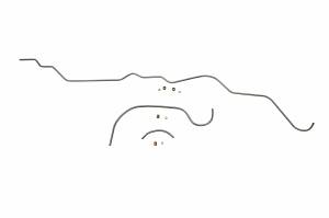 Classic Tube - 1955 1956 1957 1958 1959 1960 1961 Triumph TR3 with Left Side Outlet Fuel Tank to Pump Line (2 pc) Made of Stainless Steel Tubing