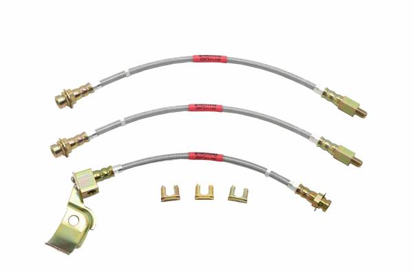 Classic Tube - 1971-73 Ford Mustang Front and Rear Drum STOPFLEX Brake Hose Kit