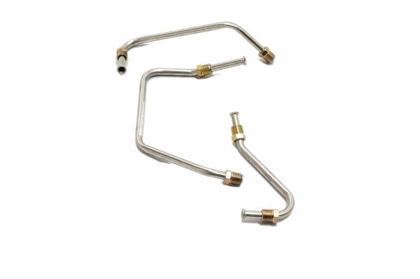 Classic Tube - 1958 Cadillac Series 60S & Series 62 & Series 75 with 3 Two Barrel Carburetors (Tri- Power) Carburetor Line Set (3 pc) Made of Stainless Steel Tubing