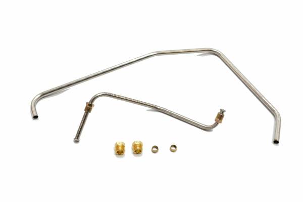 Classic Tube - 1957 Cadillac Series 60S 1957 Cadillac Series 62 1957 Cadillac Series 75 with Carter Carburetor and Air Conditioning Fuel - Carburetor Line Set (2 pc) Made of Stainless Steel Tubing