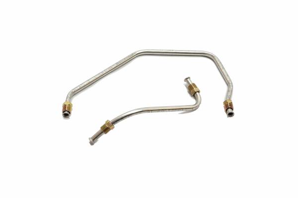 Classic Tube - 1956 1957 Cadillac Series 62 1956 1957 Cadillac Series 75 with (2) Four Barrel Carburetors Fuel - Carburetor Line Set (2 pc) Made of Stainless Steel Tubing