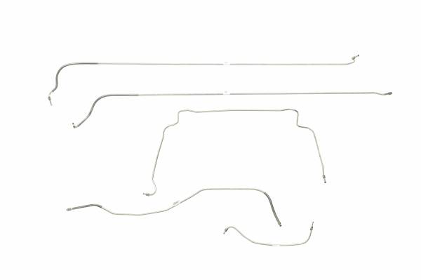 Classic Tube - 1940 Ford Model 91A 1940 Ford Model 92A Complete Brake Line Kit (5 pc) Made of Stainless Steel Tubing