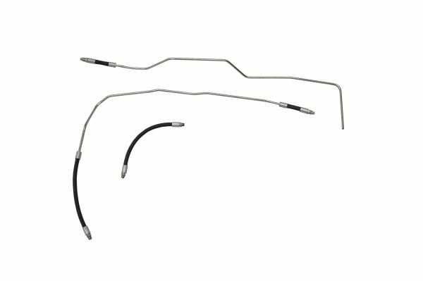 Classic Tube - 1994 1995 1996 1997 Land Rover Defender 90, V8 Fuel Feed Line Set (3 pc) Made of Stainless Steel Tubing