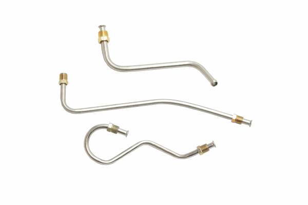 Classic Tube - 1964 1965 Pontiac LeMans / GTO with Tri- Power Carburetor System Fuel Pump To Carburetor Line Set (3 pc) Made in Stainless Steel Material
