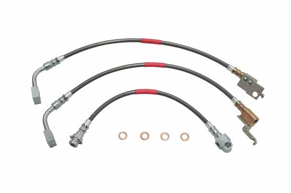 Classic Tube - STOPFLEX Braided Brake Hose Kit 1988 Jeep Cherokee (3 pc)