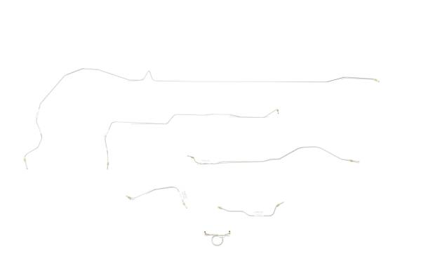 Classic Tube - 1966 Ford Mustang Manual Drum - Complete Brake Line Kit (OE) with Rubber Hoses