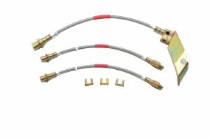 Classic Tube - 1967-69 Ford Mustang Front and Rear Drum STOPFLEX Brake Hose Kit