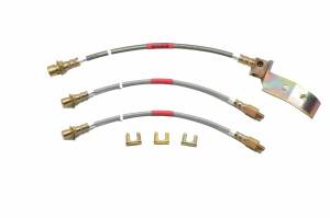 Classic Tube - 1968-69 Ford Mustang Front and Rear Drum STOPFLEX Brake Hose Kit