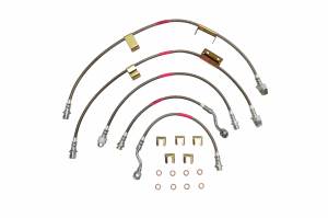 StopFlex Braided Brake Hose Kit 1999 2000 2001 2002 2003 Chevrolet / GMC Truck 1/2 Ton 2WD & 4WD (Front & Rear Disc) Excluding Active Braking (5) Piece