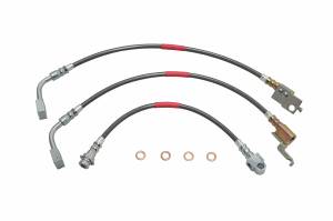 STOPFLEX Braided Brake Hose Kit 1987 1988 1989 1990 1991 Jeep Truck Wagoneer (3 pc)