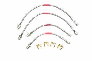 STOPFLEX Braided Brake Hose Kit 1975 1976 1977 1978 1979 1980 1981 1982 1983 Toyota Land Cruiser FJ-40 After August 1975 (4 pc)