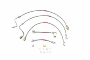 STOPFLEX Braided Brake Hose Kit 2003 2004 2005 2006 Ford F-250 Truck 4WD Super Duty Rear Disc with ABS (5 pc)